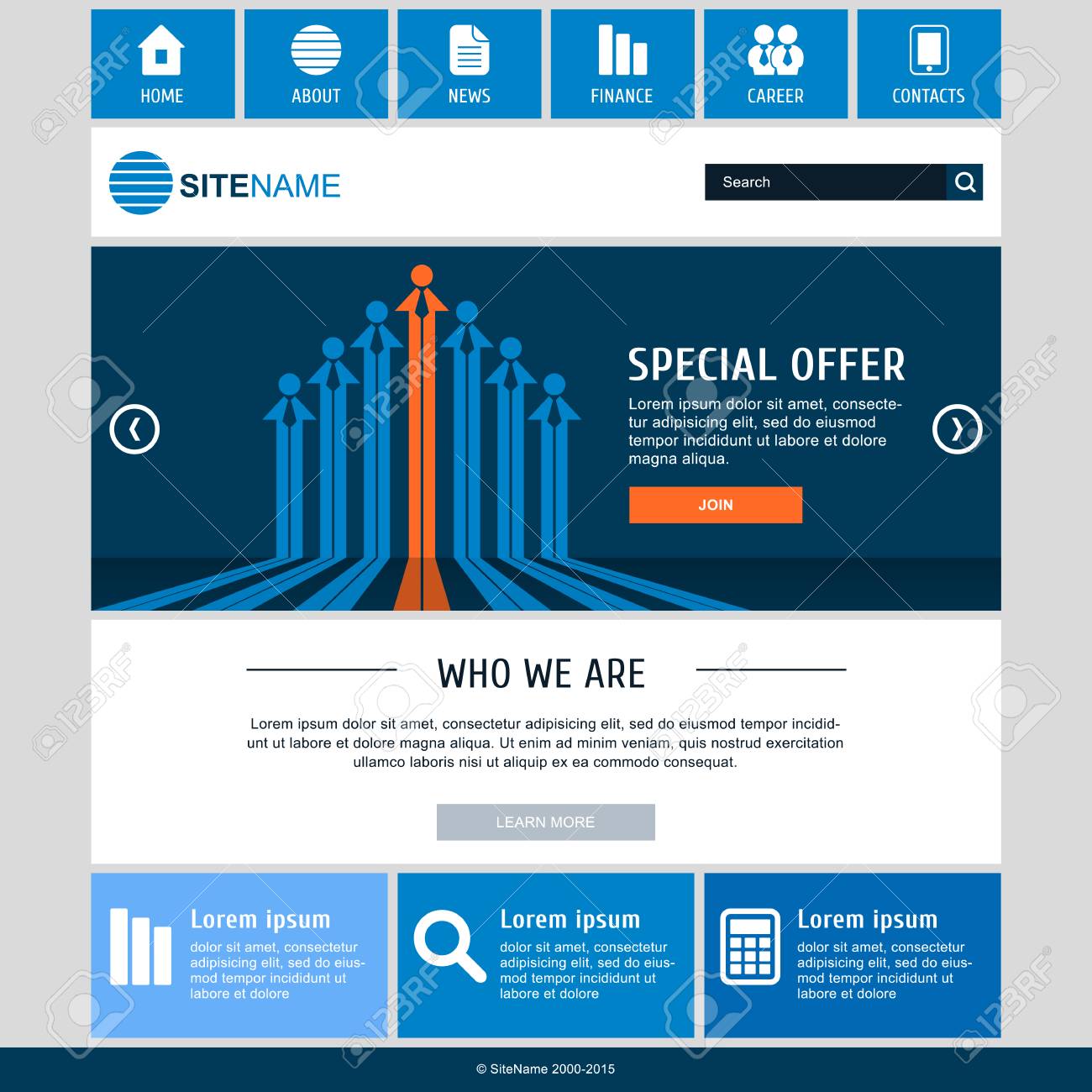corporate metro website template royalty free cliparts vectors metro website template