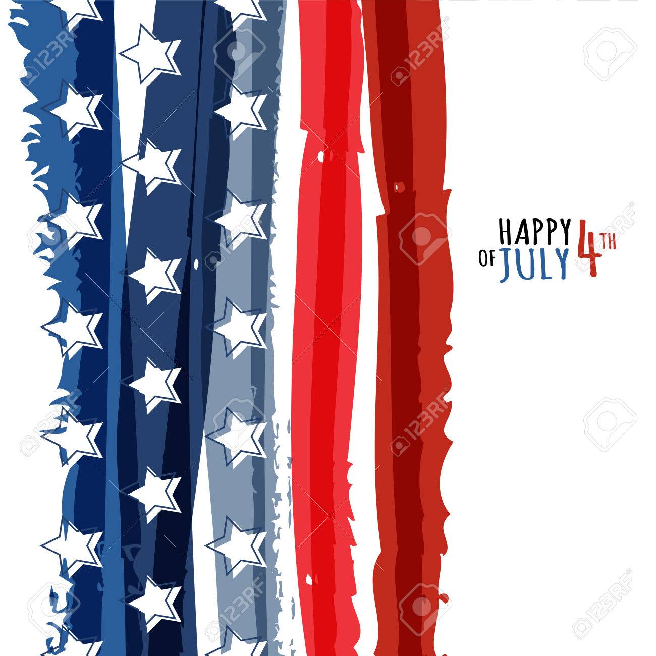 happy 4th of july usa independence day vector abstract grunge 4th of july background flyer