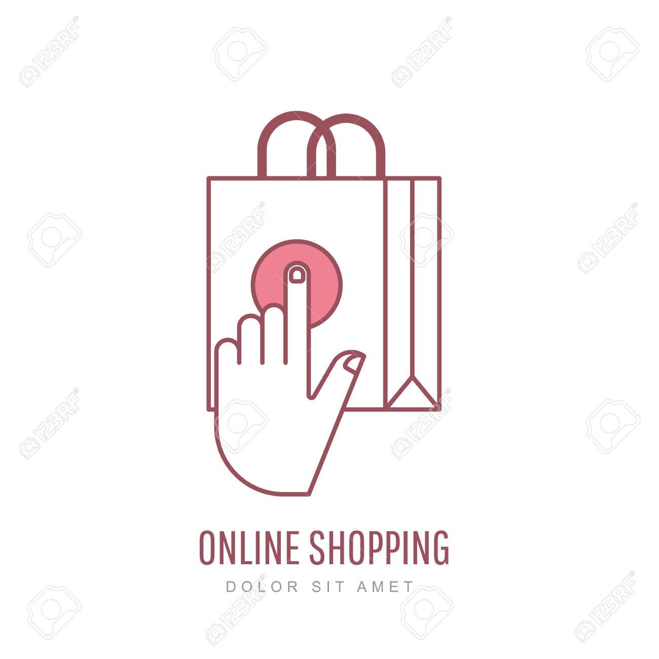 Online Shopping And E Commerce Linear Style Illustration Vector Royalty Free Cliparts Vectors And Stock Illustration Image 47215355