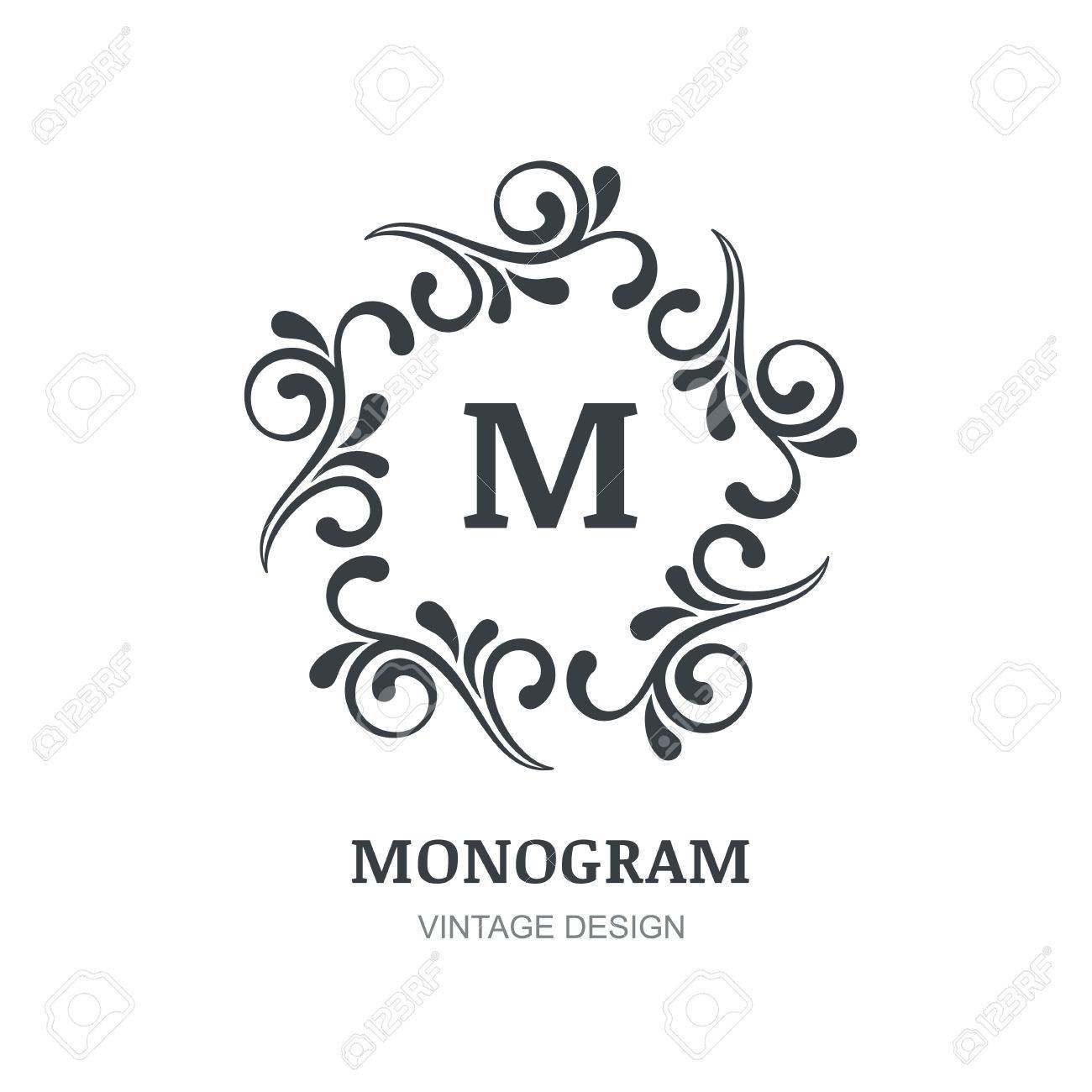 Vector Logo Design Template Decorative Vintage Ornament Flourishes Frame Background Abstract Concept For Boutique Hotel Restaurant Floral Shop Jewelry Fashion Heraldic Emblem Royalty Free Cliparts Vectors And Stock Illustration Image