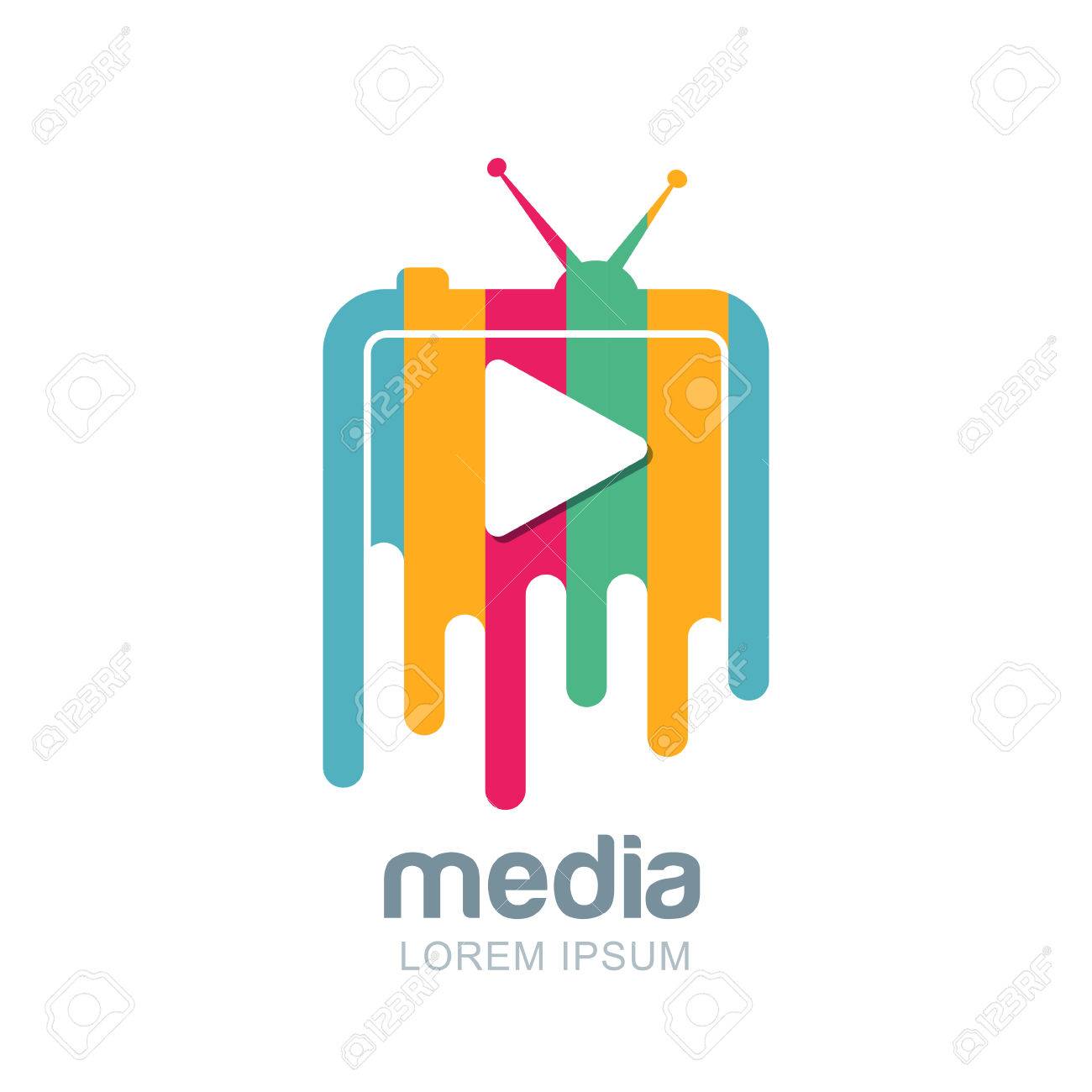 media and tv news vector design template television broadcast