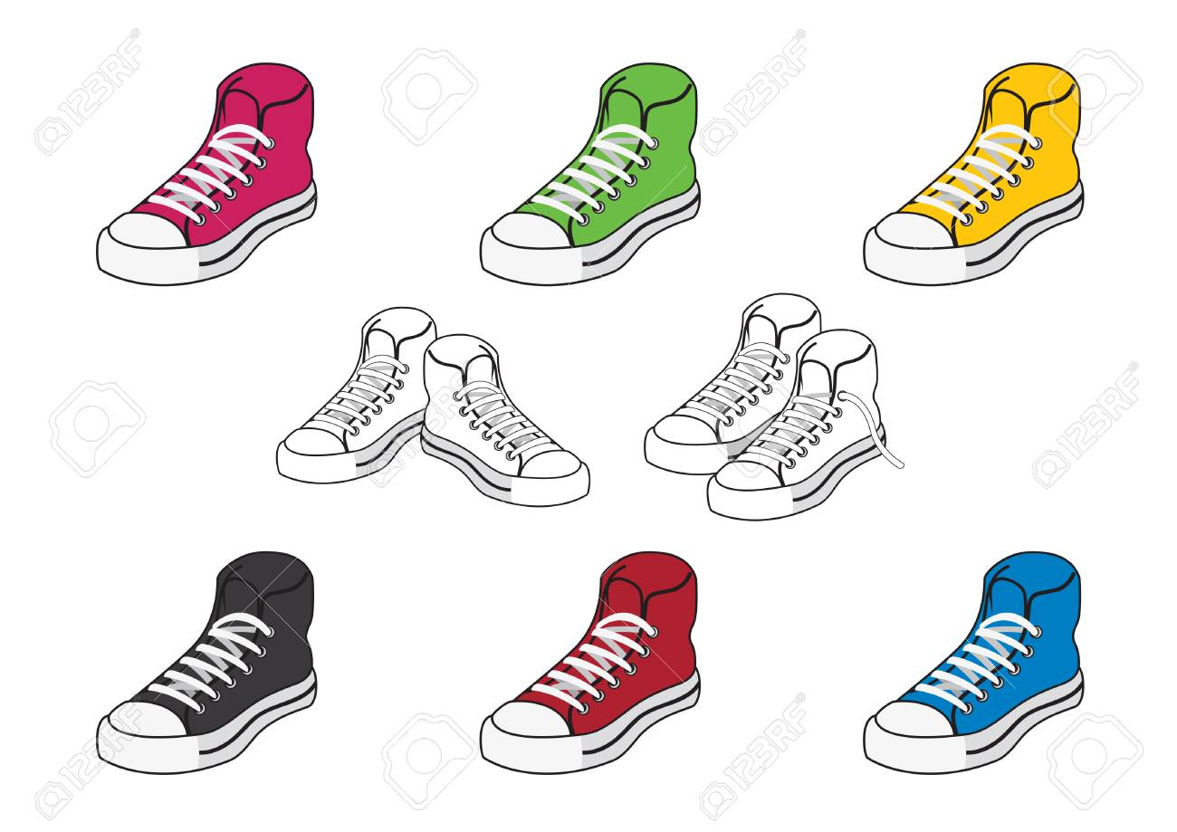 colored shoes