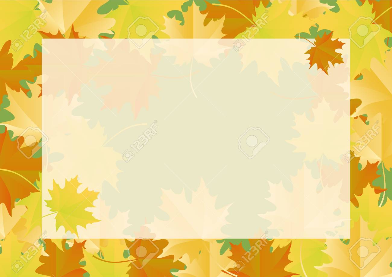 autumn frame autumn leaves border royalty free cliparts vectors