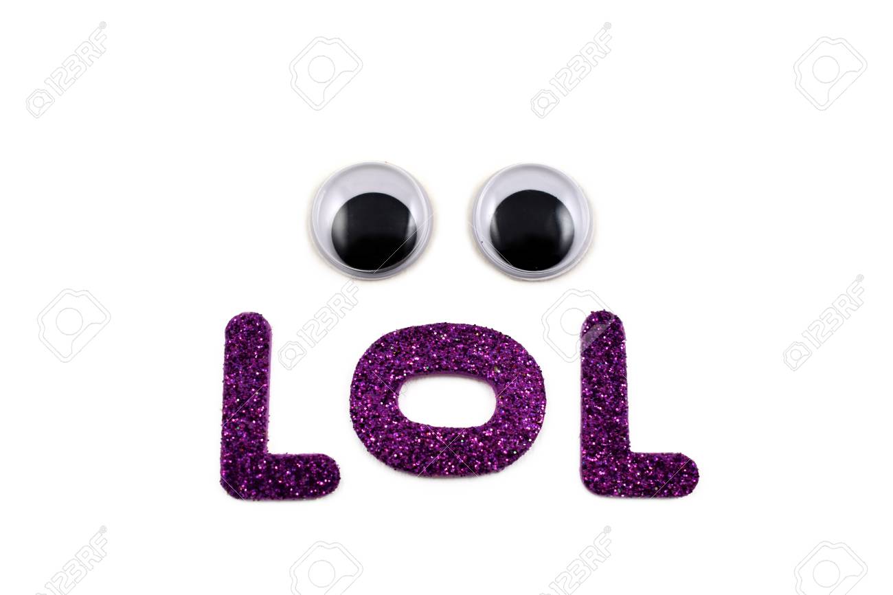 inscription lol stock images lol sign on a white background shortened form of a word