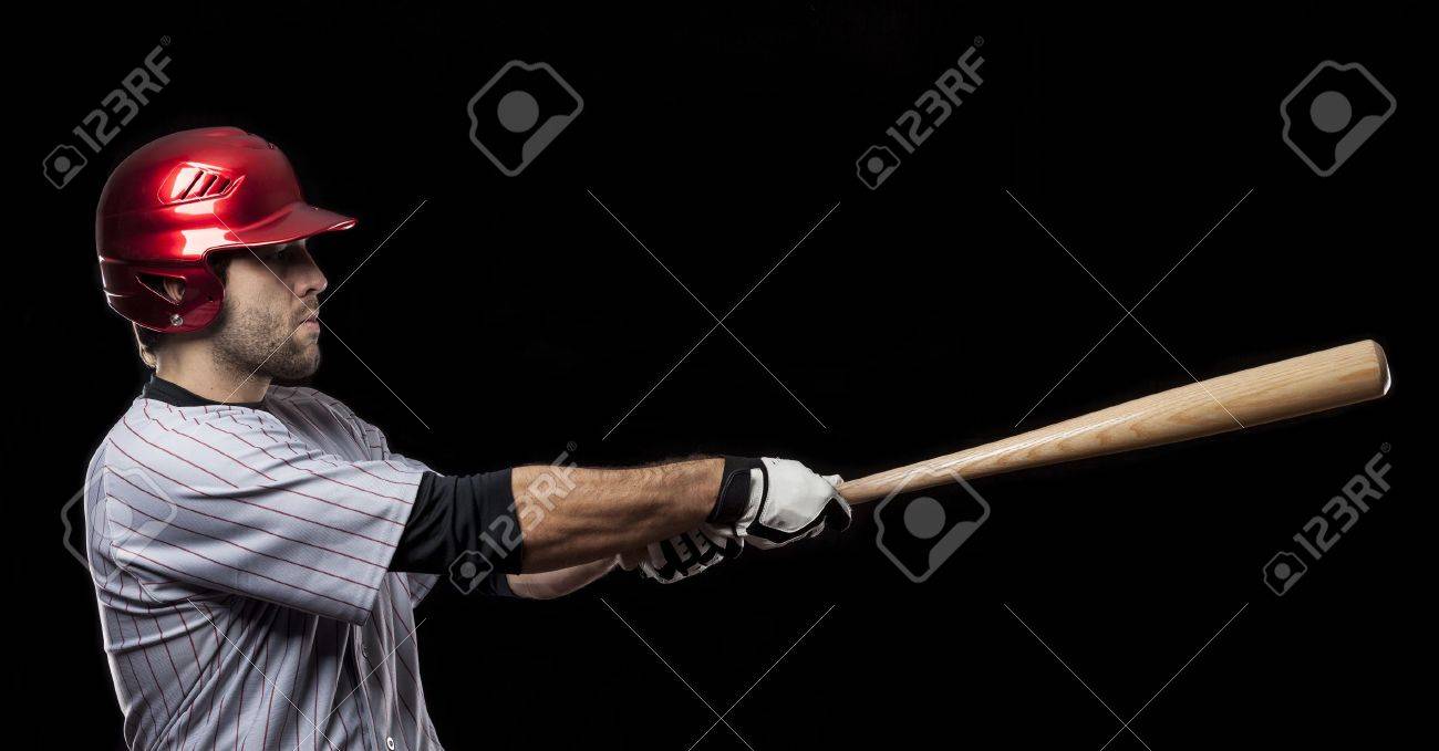 Baseball Player on a black background. Studio Shot. - 19900005 Baseball Player on a black background. Studio Shot. - 19900005