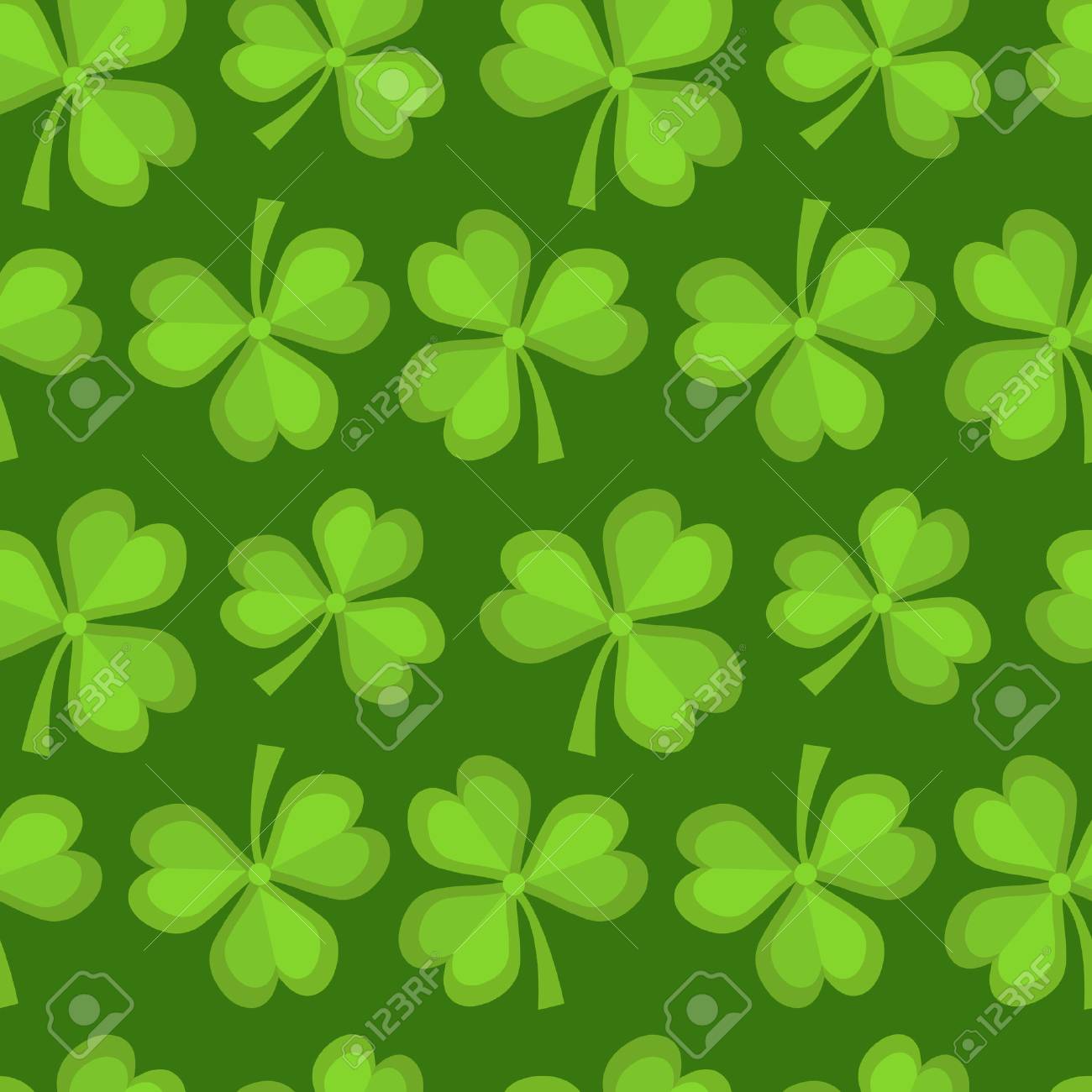 クローバーのシームレスなパターン 背景 テクスチャ 壁紙 聖パトリックデー無限が繰り返されます 幸運のシンボルの背景 ベクトル図 のイラスト素材 ベクタ Image