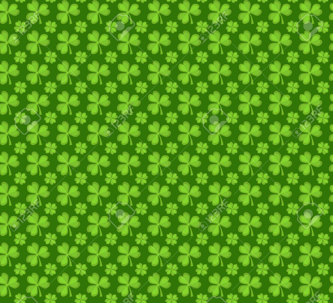 クローバーのシームレスなパターン 背景 テクスチャ 壁紙 聖パトリックデー無限が繰り返されます 幸運のシンボルの背景 ベクトル図 のイラスト素材 ベクタ Image