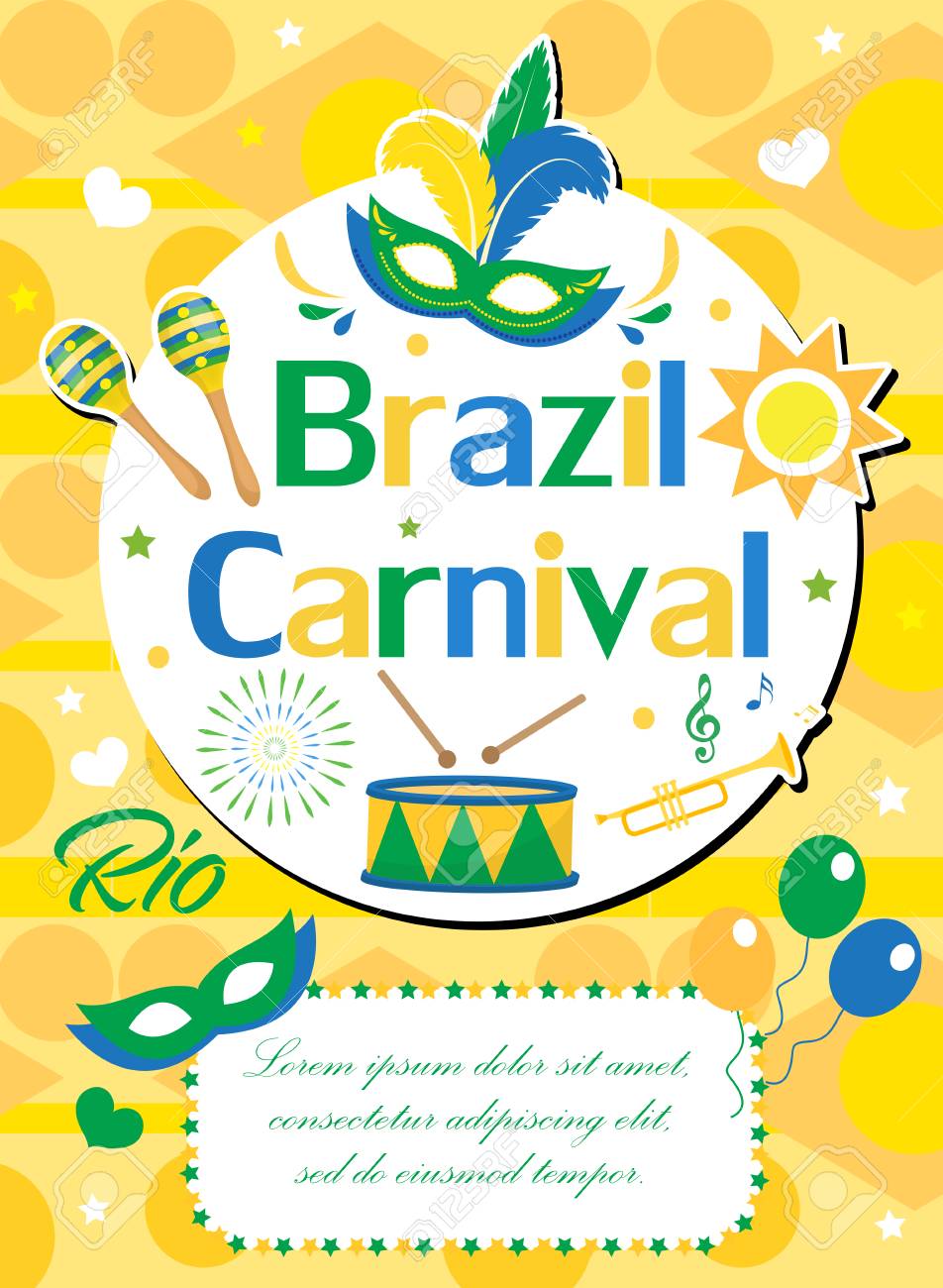 welcome brazil carnival poster invitation flyer templates