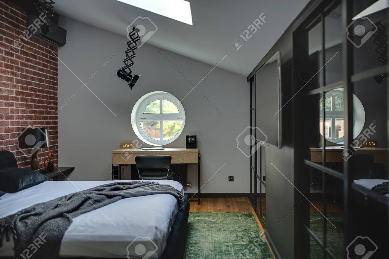 Erstaunlich Modernes Schlafzimmer Mit Mauer Und Parkett Mit Grünen ... Erstaunlich Modernes Schlafzimmer Mit Mauer Und Parkett Mit Grünen ...