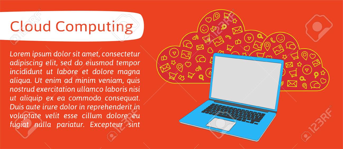 illustration laptop for banners presentations website
