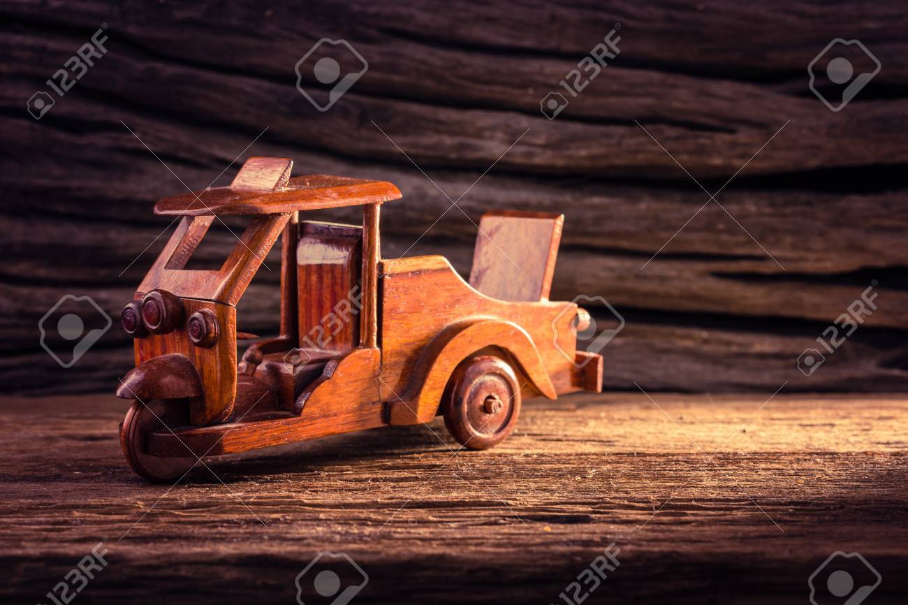 small wooden toy cars