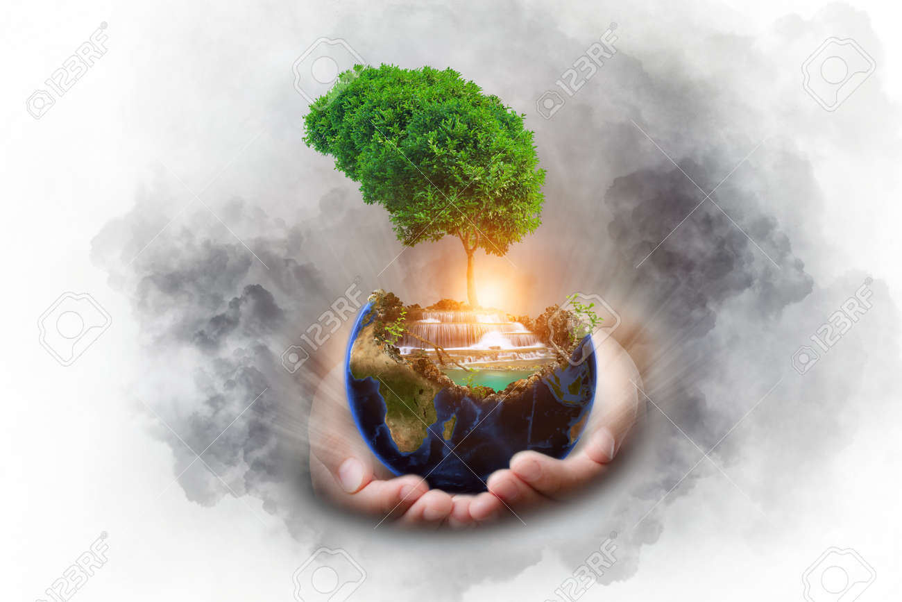 자연과 환경을 오염으로부터 보호하는 손은 안전한 세계 개념입니다. 로열티 무료 사진, 그림, 이미지 그리고 스톡포토그래피. Image  173200600
