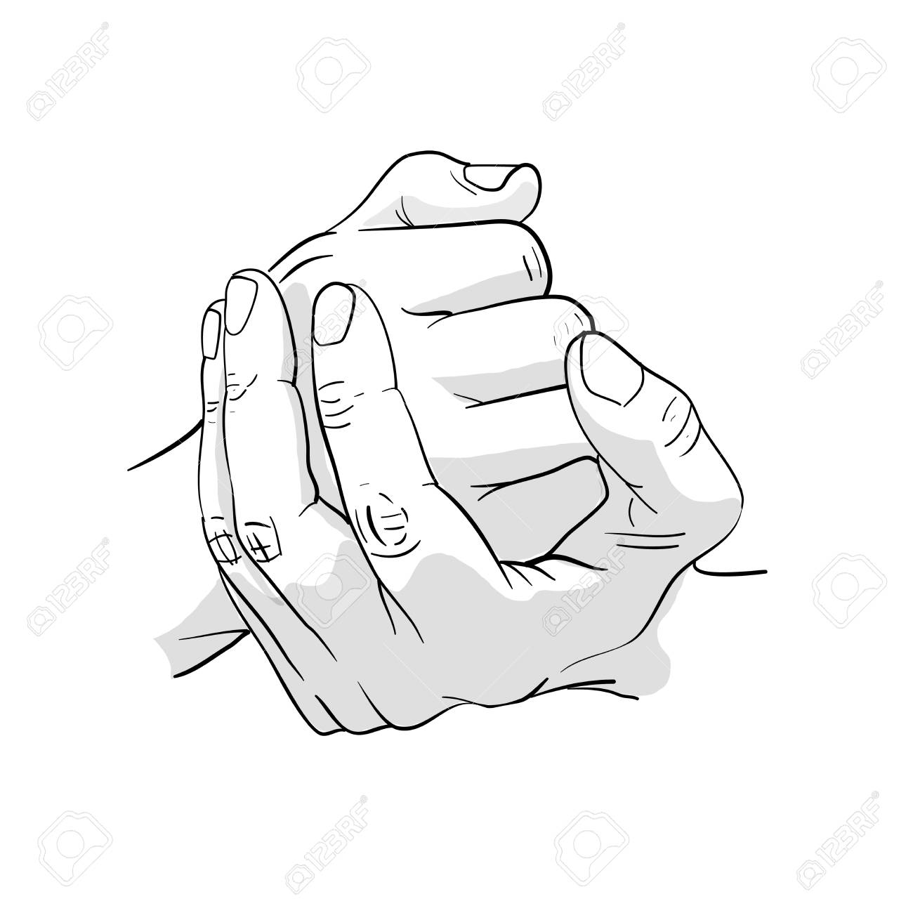 Mano Golpeo La Palma Ilustraciones Vectoriales Clip Art Vectorizado Libre De Derechos Image 78962447 123rf
