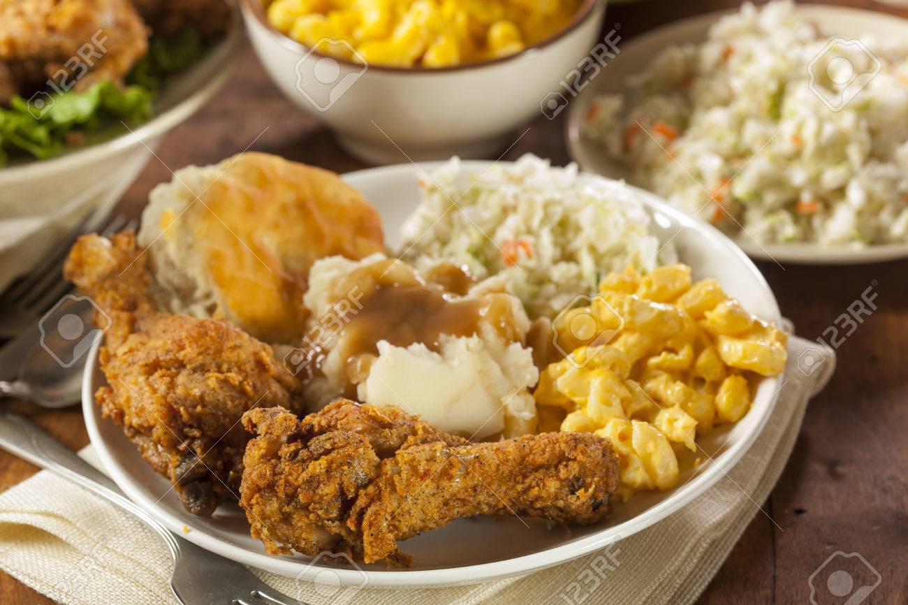 Homemade Southern Fried Chicken With Biscuits And Mashed Potatoes Stock Photo Picture And Royalty Free Image Image 26215020