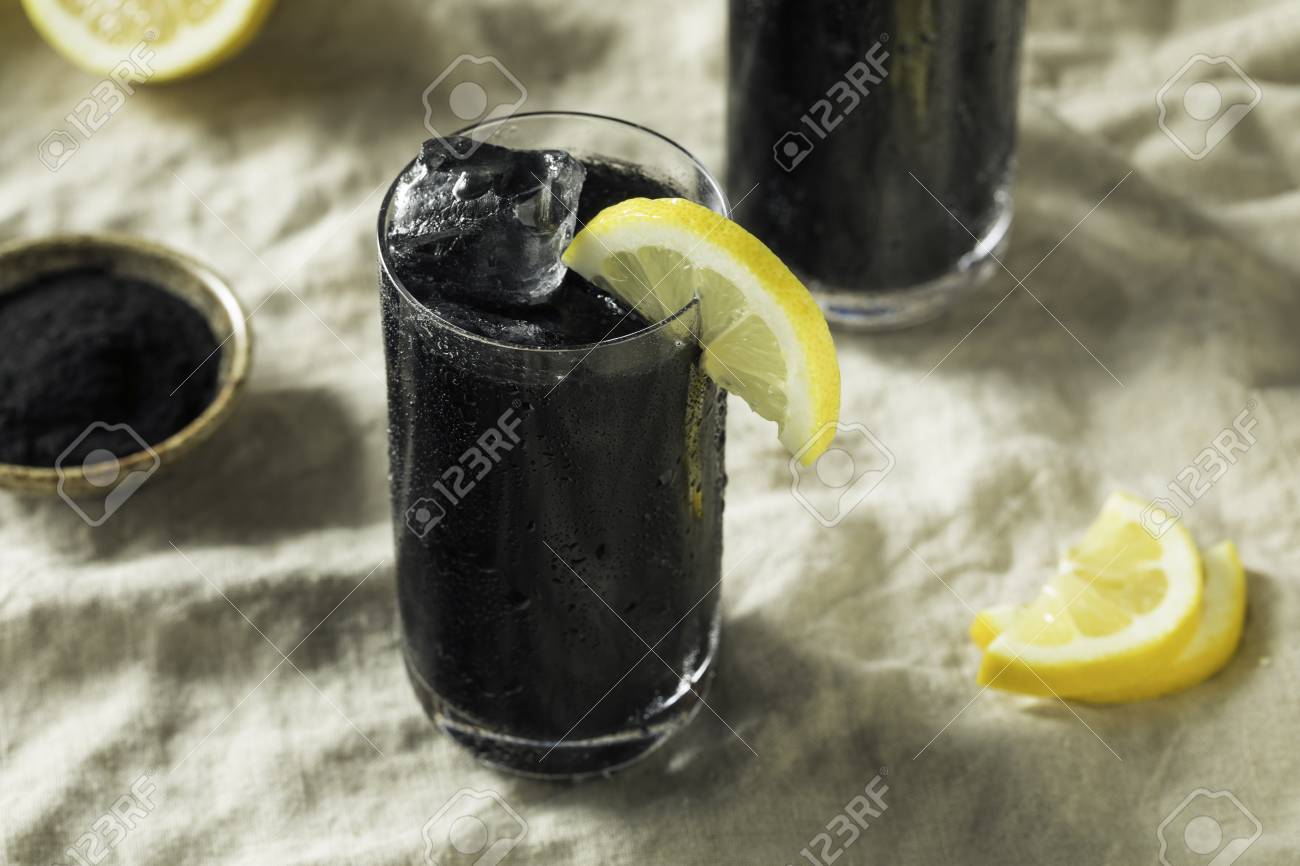 Refreshing Black Activated Charcoal Lemonade Detox Drink Stock Photo Picture And Royalty Free Image Image 113453901