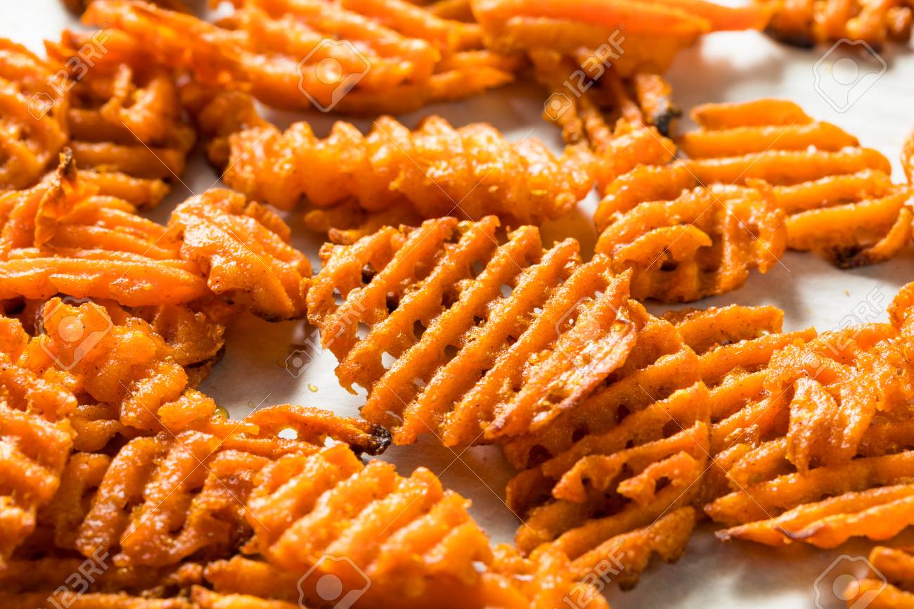 Homemade Sweet Potatoe Waffle Fries With Mayo Stock Photo Picture And Royalty Free Image Image 118924374