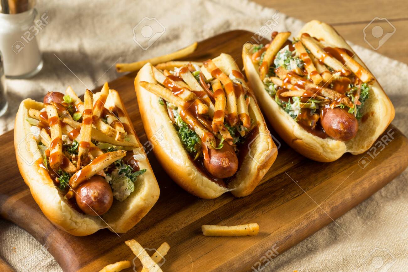 Homemade Cleveland Polish Boy Sandwich With BBQ And French Fries Stock  Photo, Picture And Royalty Free Image. Image 131234675.