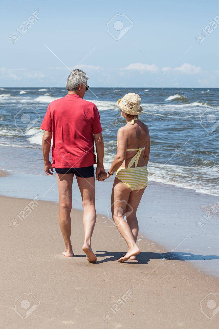Older Couple On Beach Older Couple On Beach