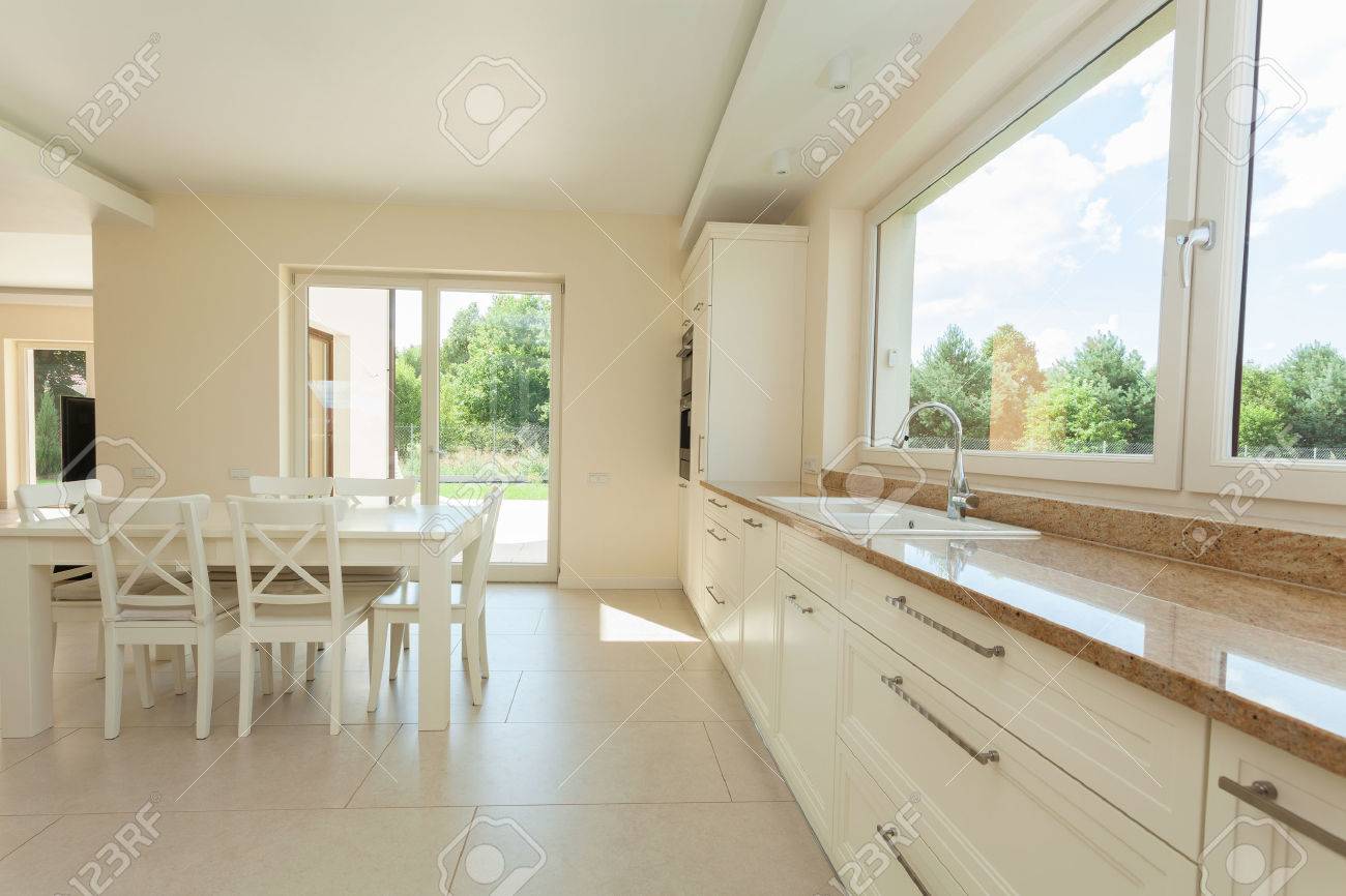 Clean Modern Kitchen Interior In New House Stock Photo Picture And Clean Modern Kitchen Interior In New House Stock Photo Picture And