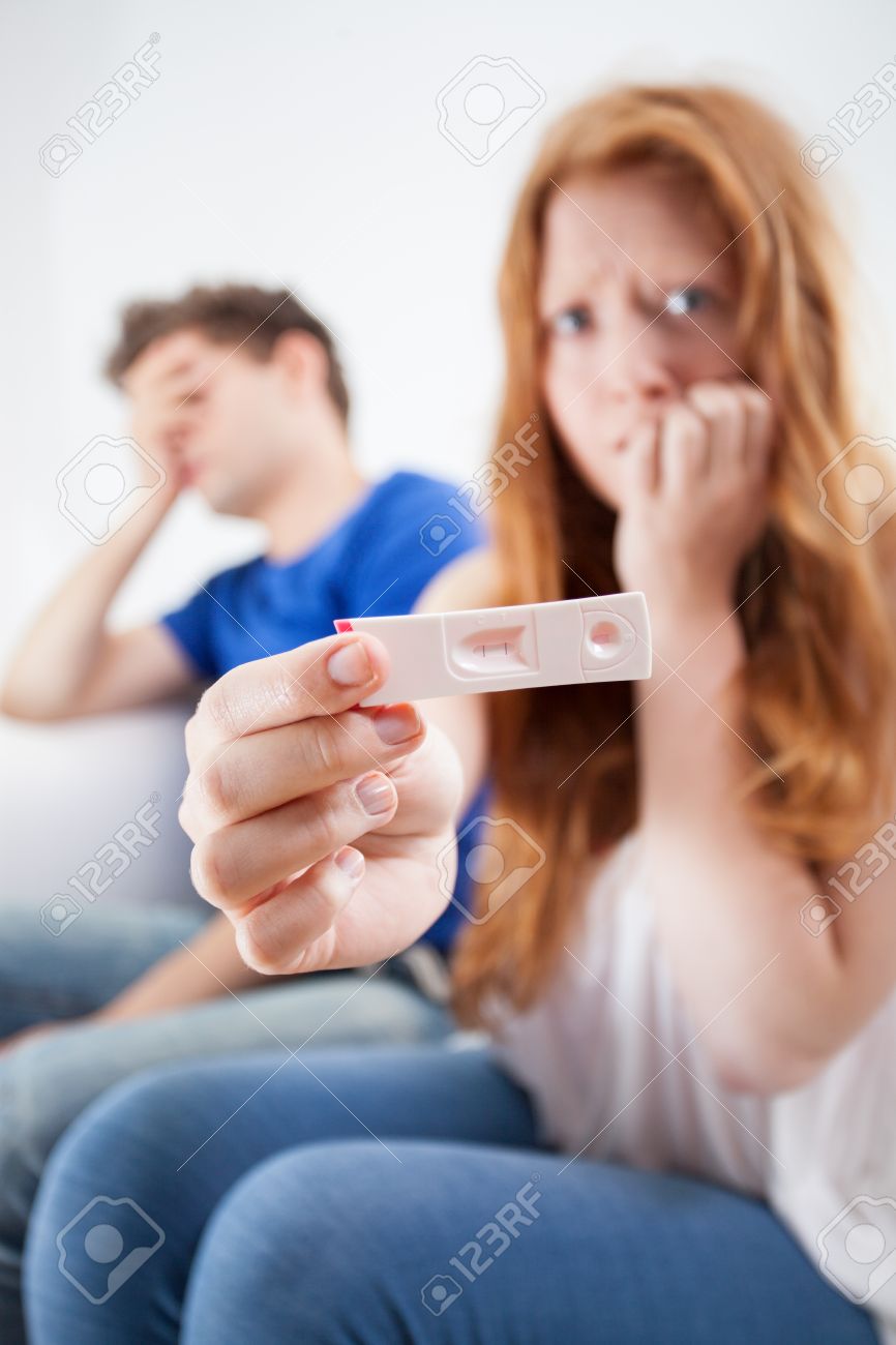 Teenage Pregnant Girl Just After Taking Pregnancy Test Stock Photo, Picture  and Royalty Free Image. Image 32484869.