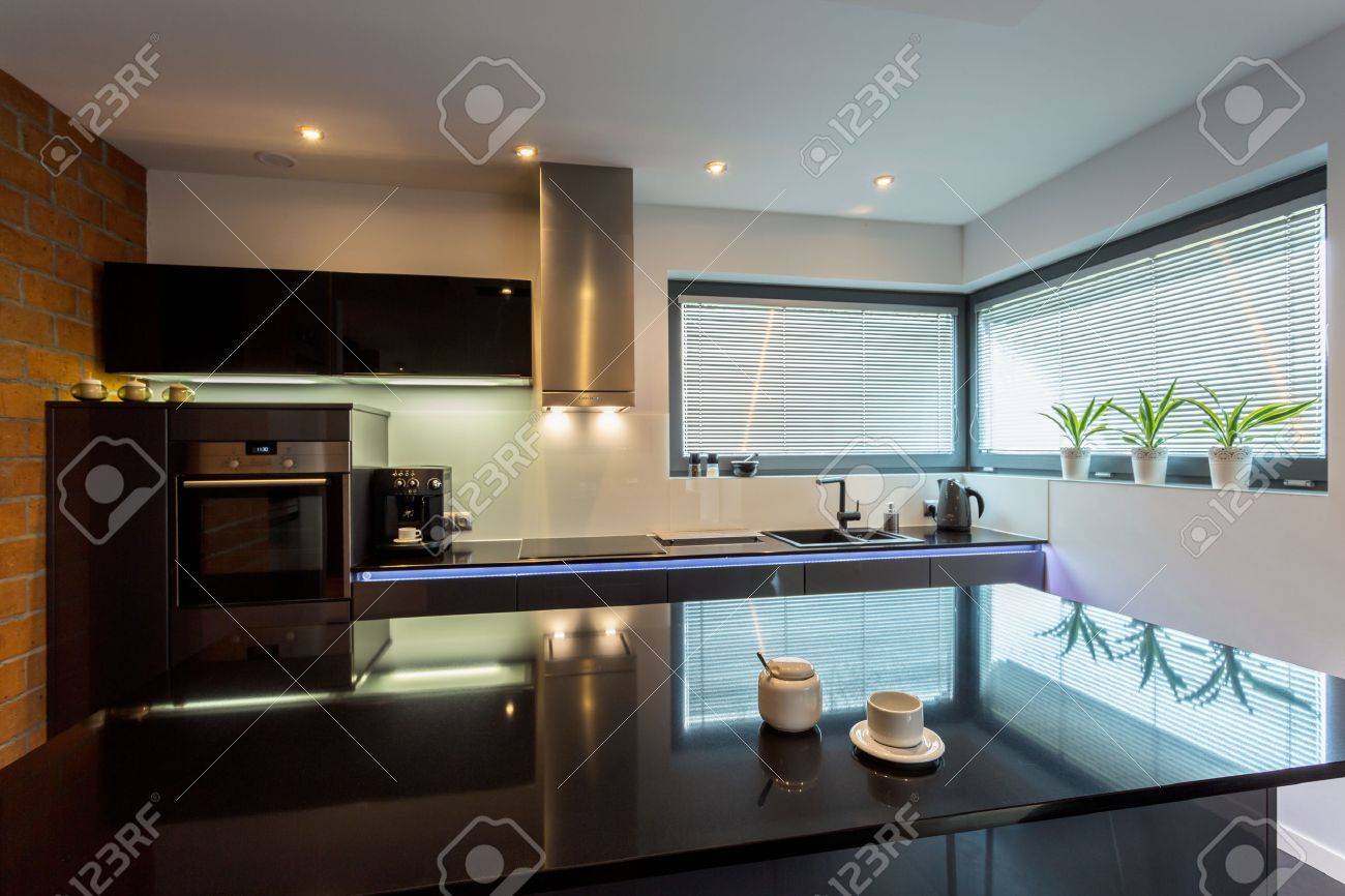 Modern Luxury Kitchen With Marble Island Stock Photo Picture And Royalty Free Image Image 35980519