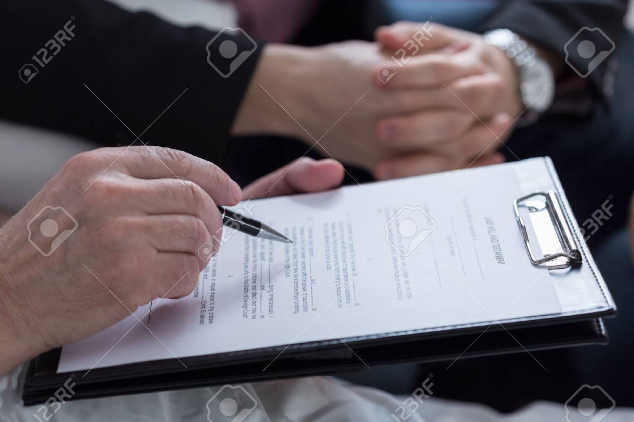 Close-up of last will and testament document - 38335461 Close-up of last will and testament document - 38335461