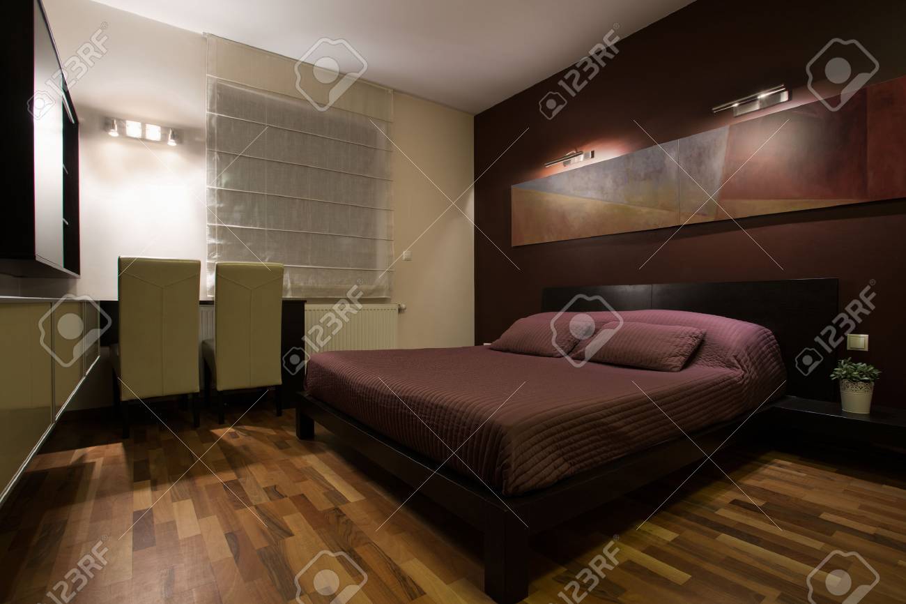 Gemütlich elegante Schlafzimmer mit Doppelbett Gemütlich elegante Schlafzimmer mit Doppelbett
