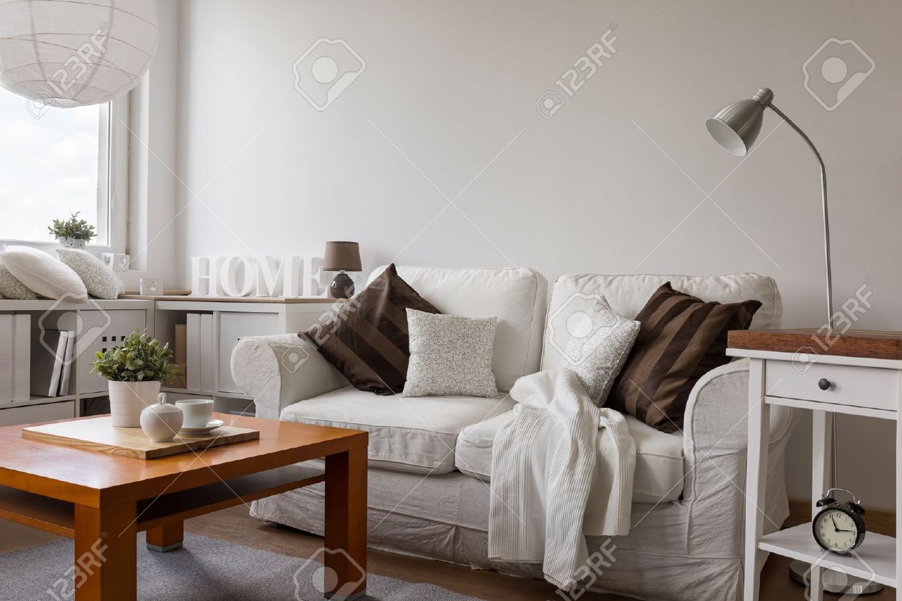 White Cozy Living Room small cozy living room in white flat stock photo, picture and White Cozy Living Room small cozy living room in white flat stock photo, picture and