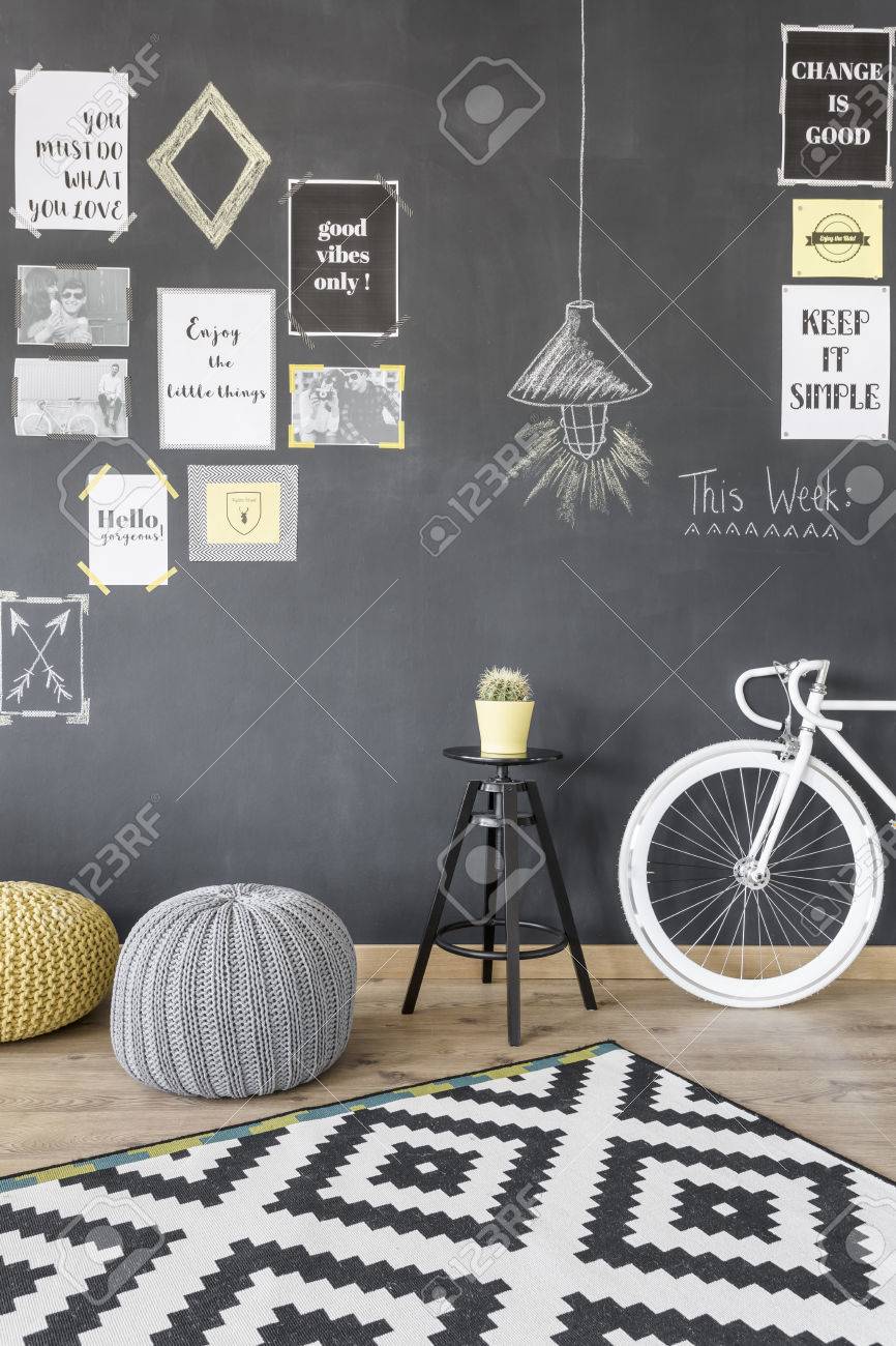 Entre El Hogar Con La Pared De La Motivacion Pizarra Alfombra