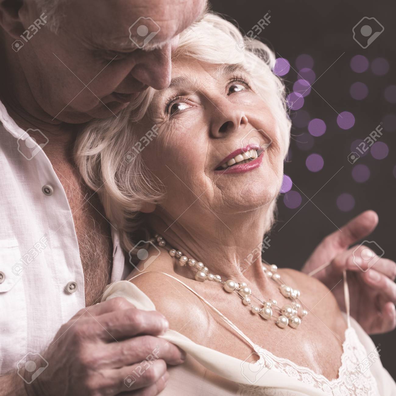 Senior Happy Lovers Undressing Each Other Before Sex Stock Photo, Picture and Royalty Free Image