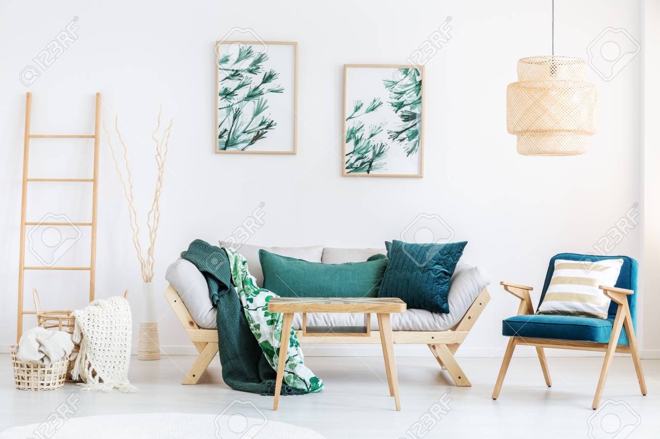 red couch with pillows