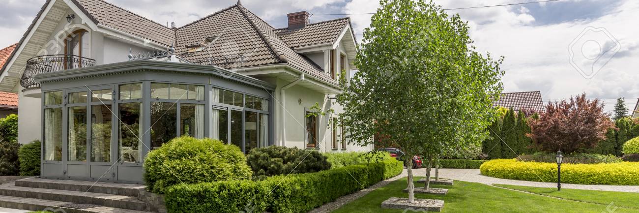 Small Family Restaurant Opened In White House With Big Garden Stock Photo Picture And Royalty Free Image Image 92794162