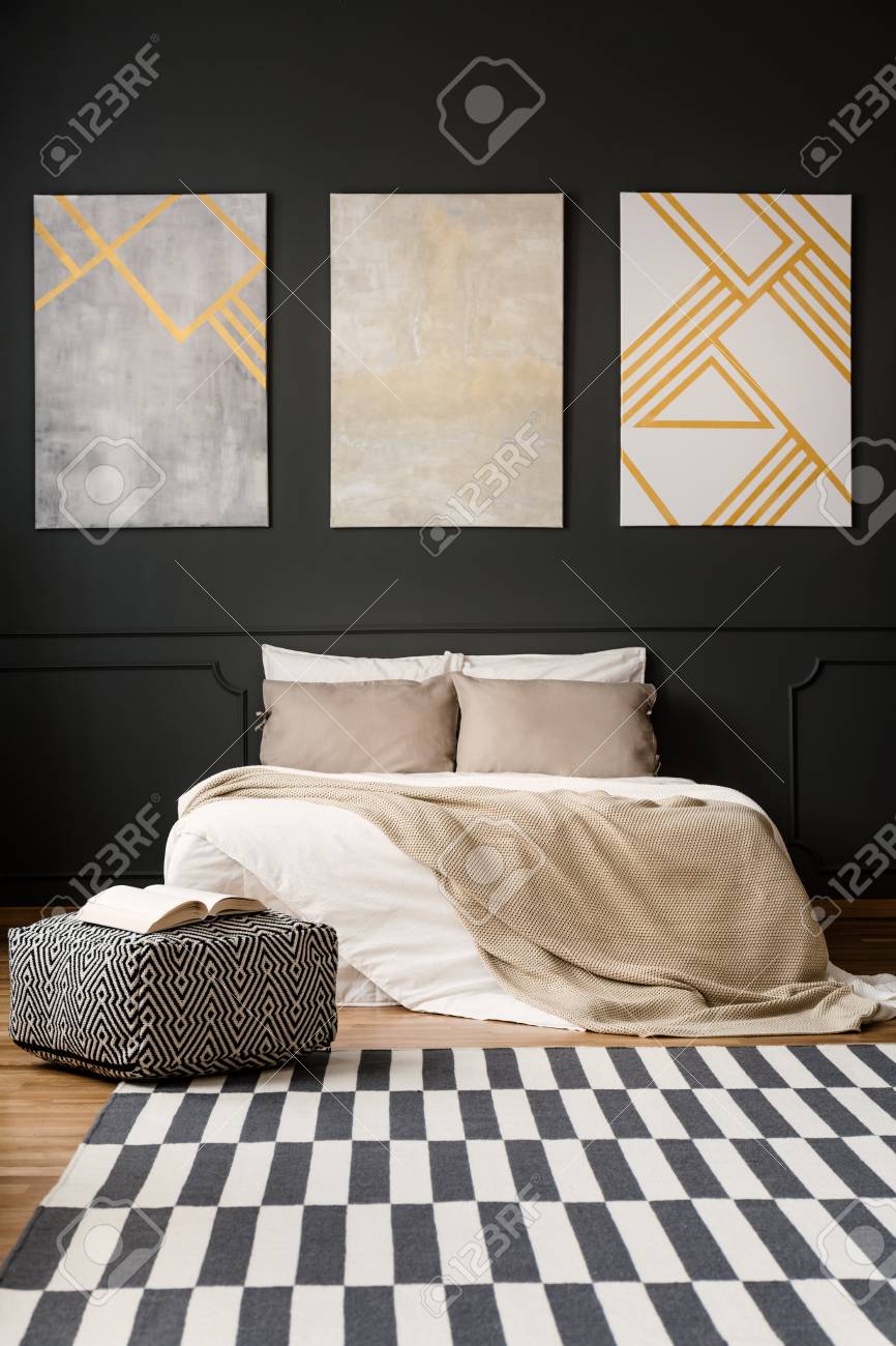 black and white paintings for bedroom simple modern marble and golden paintings on black wall above double bed an marble and golden paintings on black wall above double black and white paintings for bedroom simple modern marble and golden paintings on black wall above double bed an marble and golden paintings on black wall above double