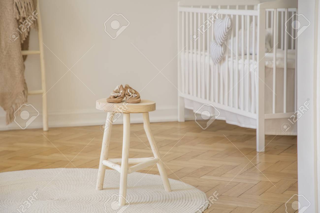 wooden baby stool