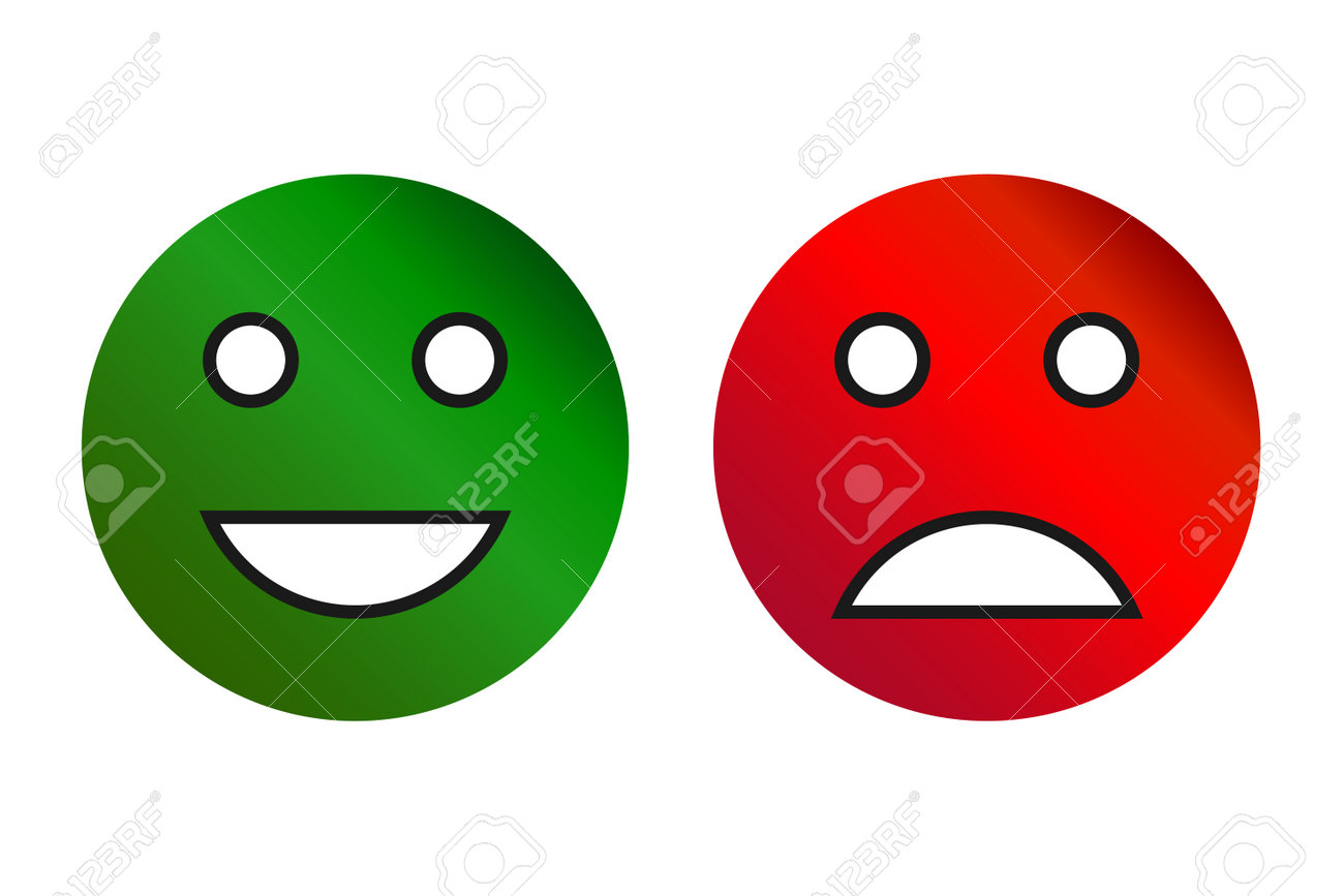 Sad And Happy Face Green And Red With Gradient Royalty Free SVG, Cliparts, Vectors, and Stock Illustration. Image 196095811. sad-and-happy-face-green-and-red-with-gradient-royalty-free-svg-cliparts-vectors-and-stock-illustration-image-196095811