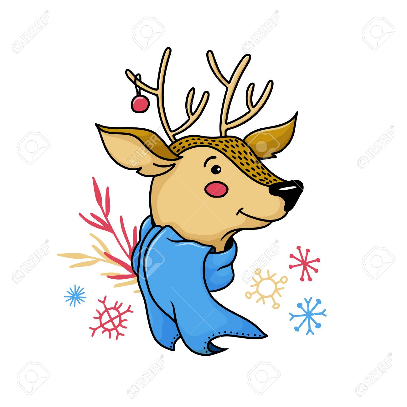 cute xmas deer reindeer