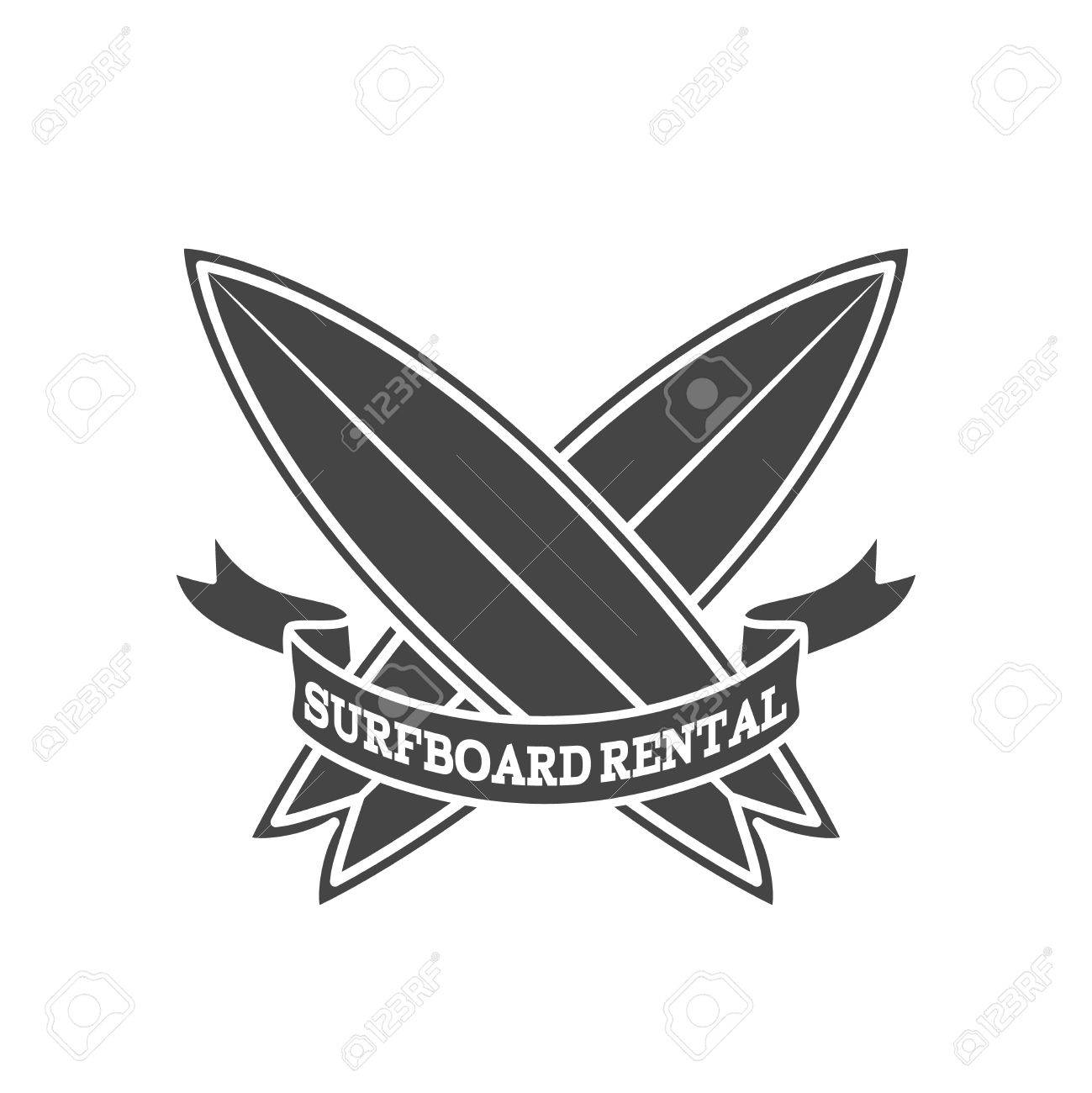 surfboard rental logo design