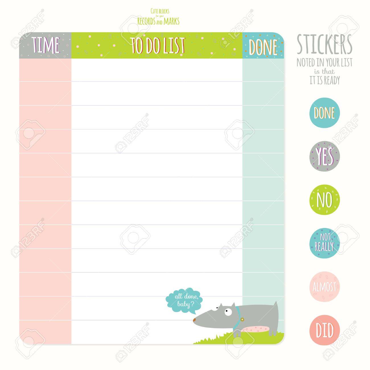 notes page template