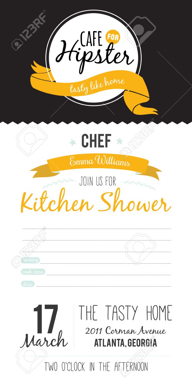 restaurant recipe card template