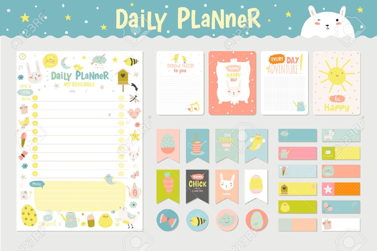 daily schedule template for kids