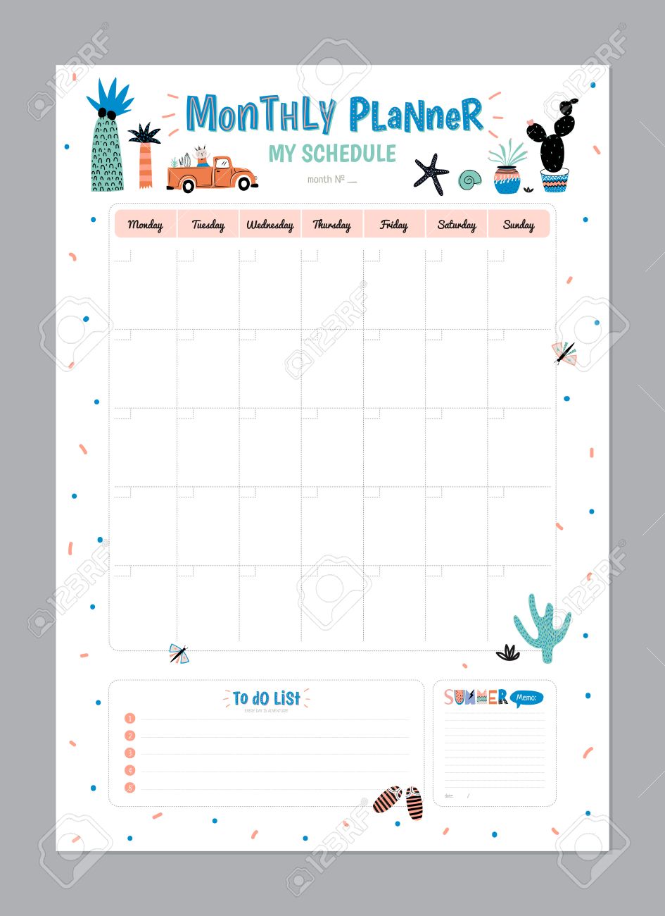daily organizer template