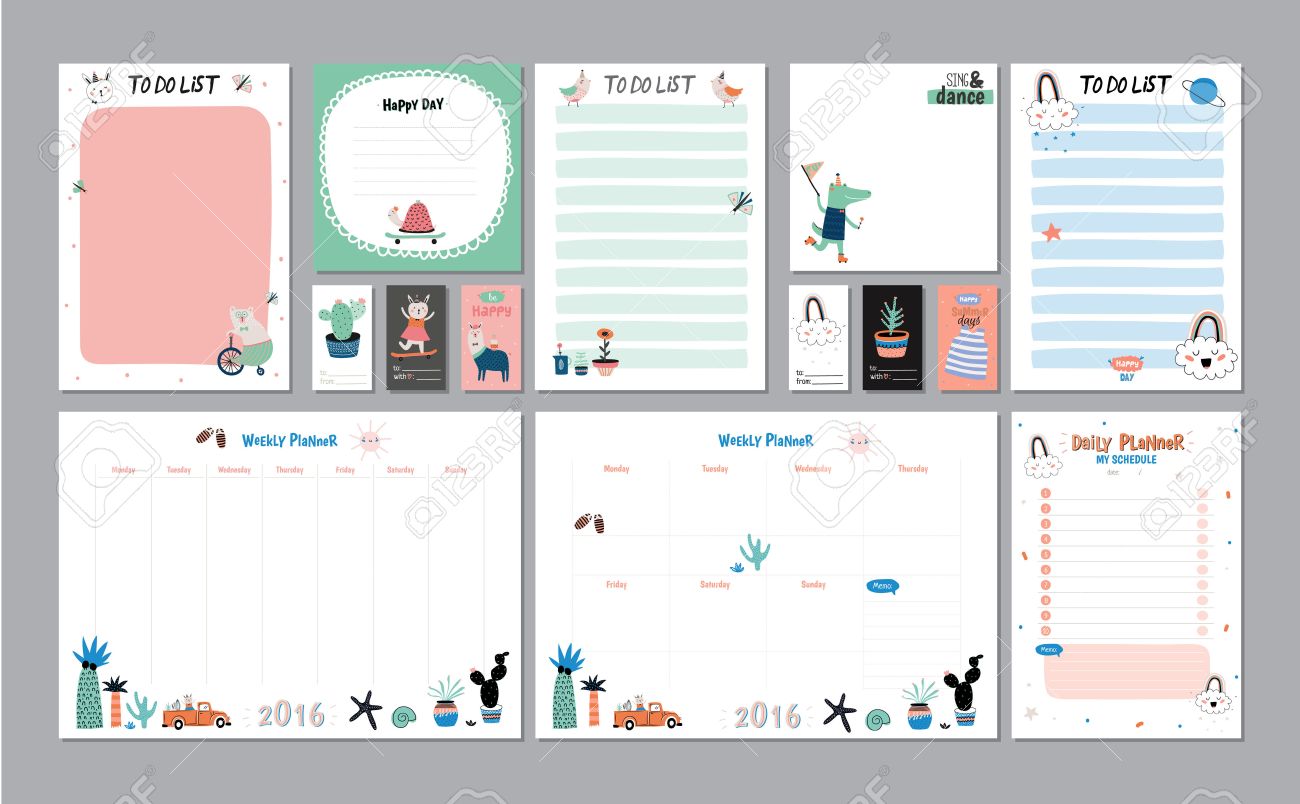 my weekly schedule template