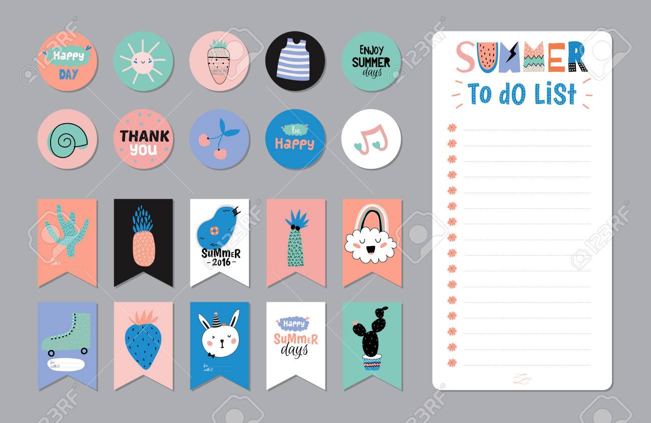 scandinavian weekly and daily planner template organizer and
