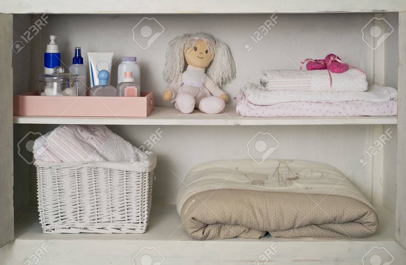 baby bed in closet