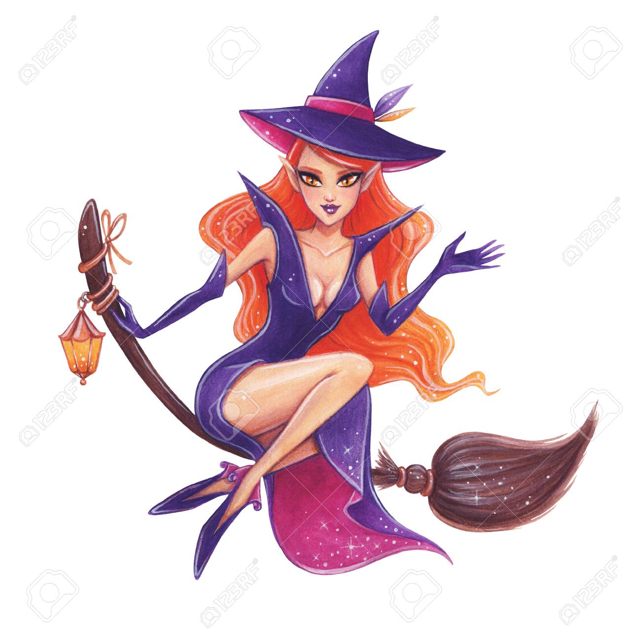 Yahoo!オークション - ねこ魔女ちゃん ハロウィン 手描き