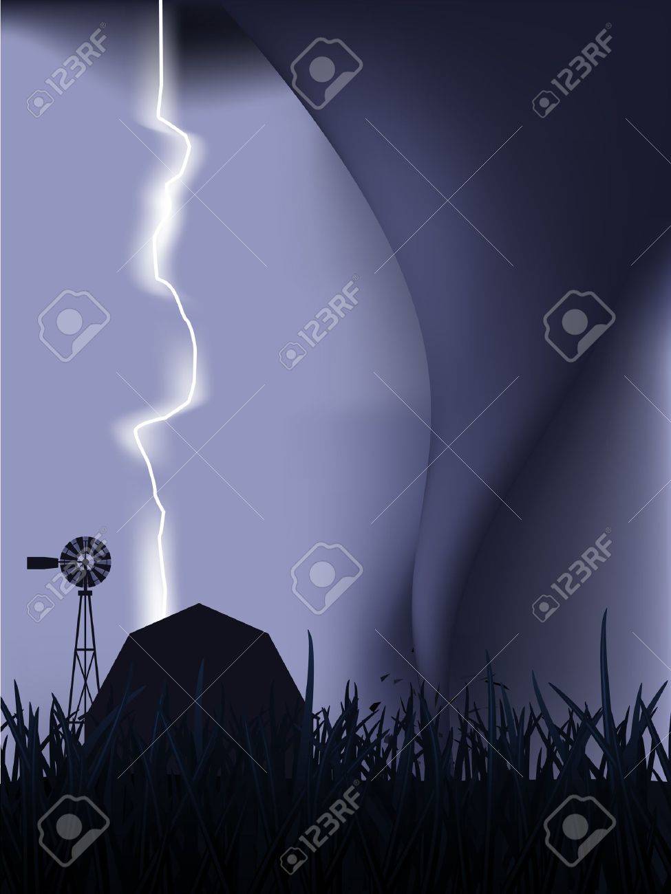 tornado and lightning royalty free cliparts vectors and stock