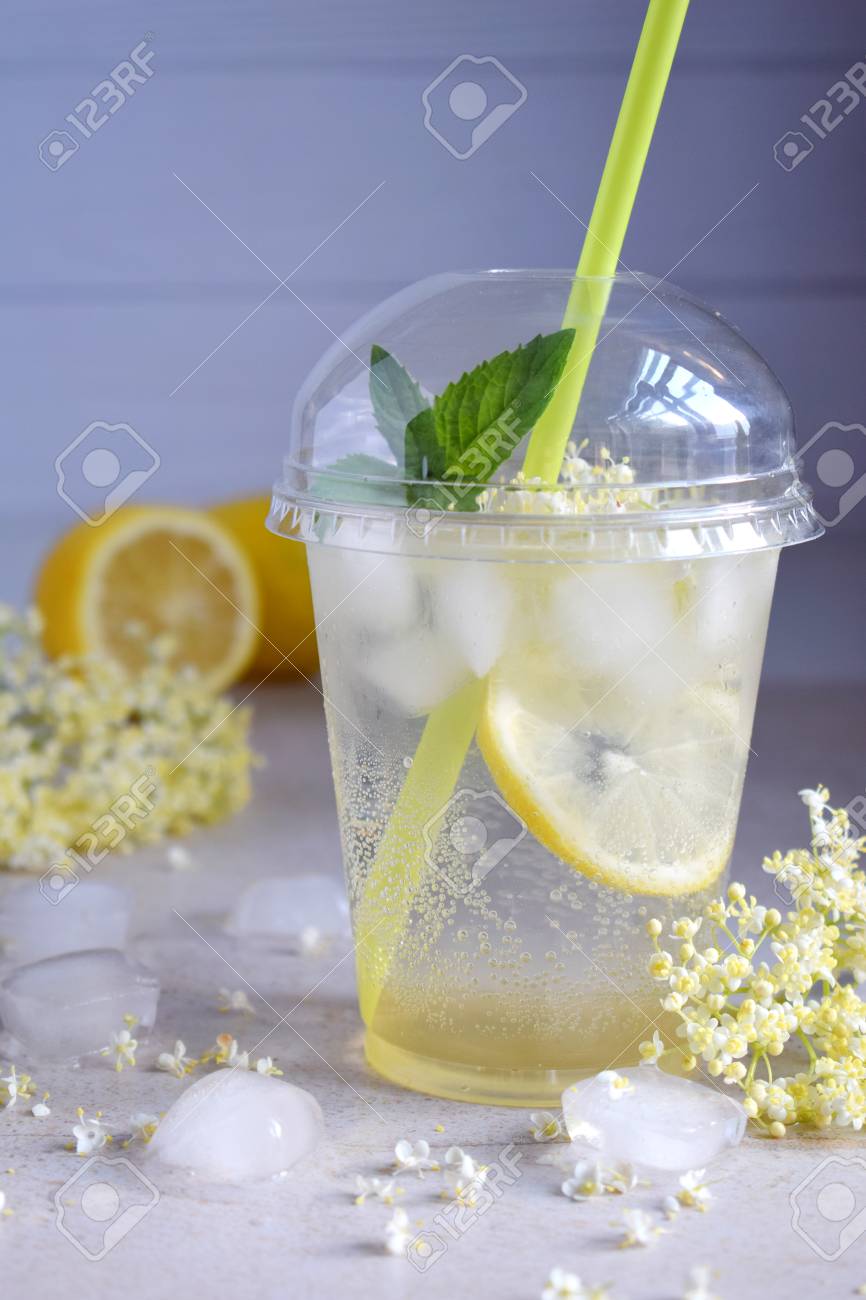 Homemade Elderflower Lemonade With Lemon And Elderberry Flowers Stock Photo Picture And Royalty Free Image Image 119783762