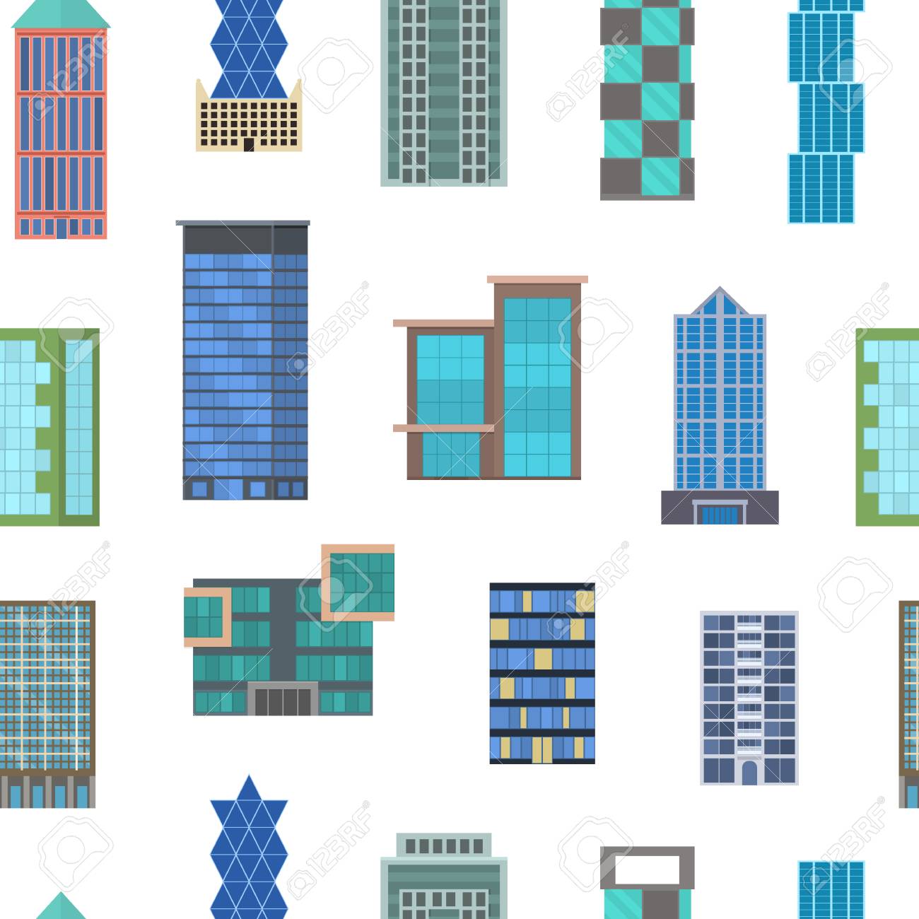 Cartoon Buildings Signs Seamless Pattern Background on a White Modern Urban Architecture Construction Office or Home Concept Flat Design Style. Vector illustration of Building - 126023852 Cartoon Buildings Signs Seamless Pattern Background on a White Modern Urban Architecture Construction Office or Home Concept Flat Design Style. Vector illustration of Building - 126023852