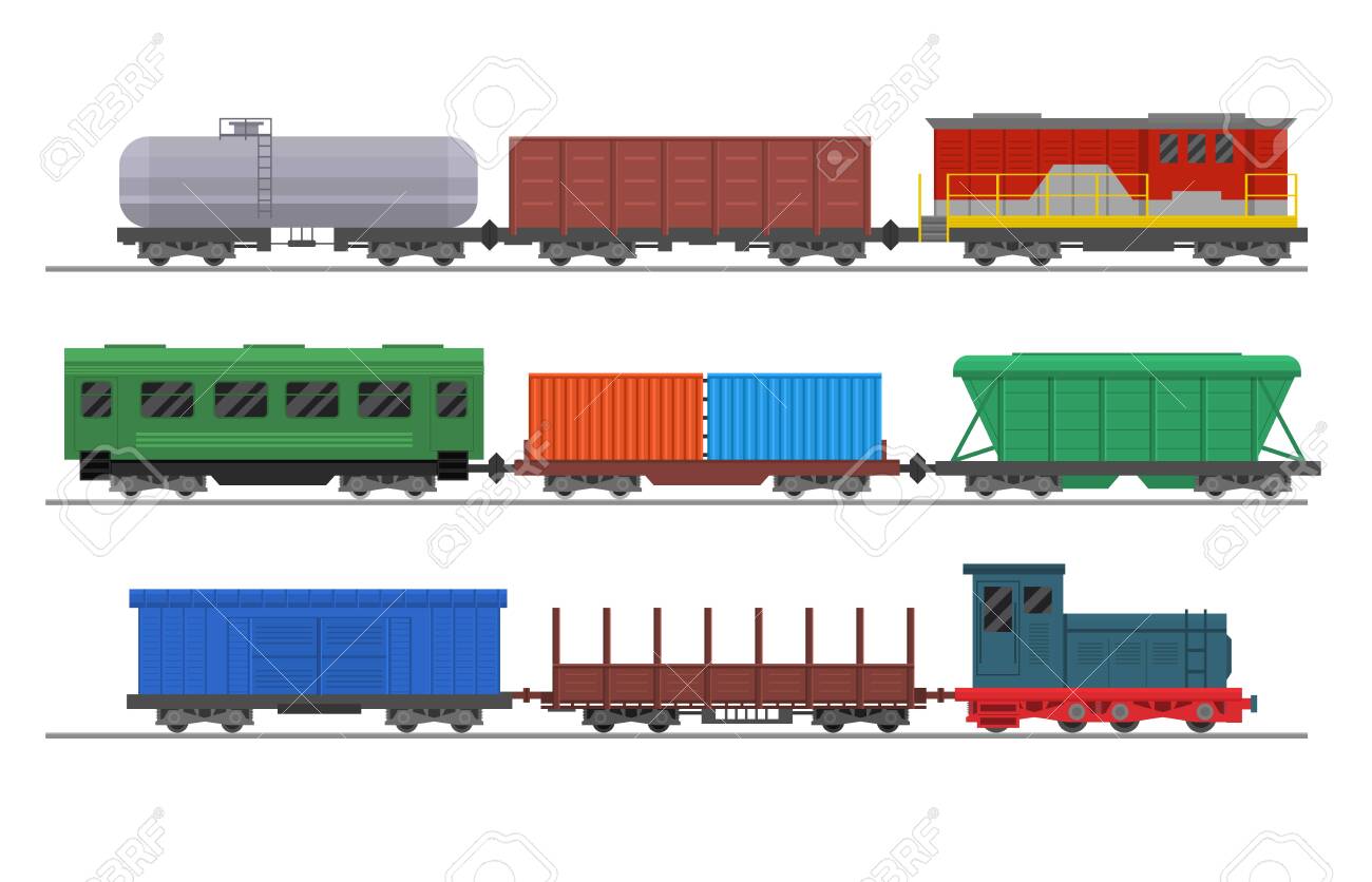 Cartoon Color Freight Train With Wagons Set. Vector Royalty Free SVG, Cliparts, Vectors, And Stock Illustration. Image 149280497. Cartoon Color Freight Train With Wagons Set. Vector Royalty Free SVG, Cliparts, Vectors, And Stock Illustration. Image 149280497.