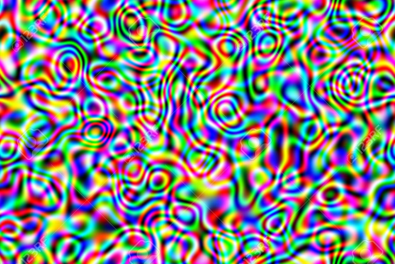 Psychedelic Abstract Background With Curves And Loops In Bold Saturated  Colors Stock Photo, Picture and Royalty Free Image. Image 117725477., image size:1300x868
